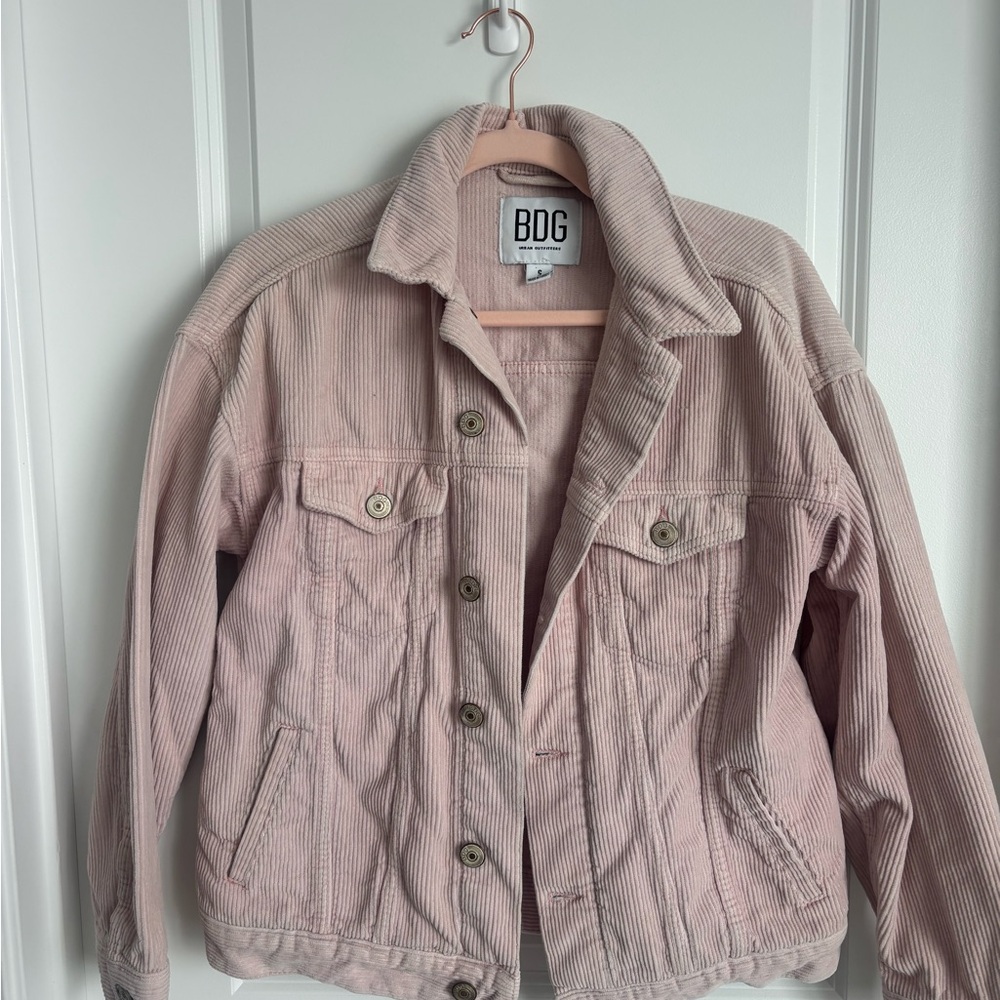 Urban Outfitters Women's Light Pink Corduroy Jacket